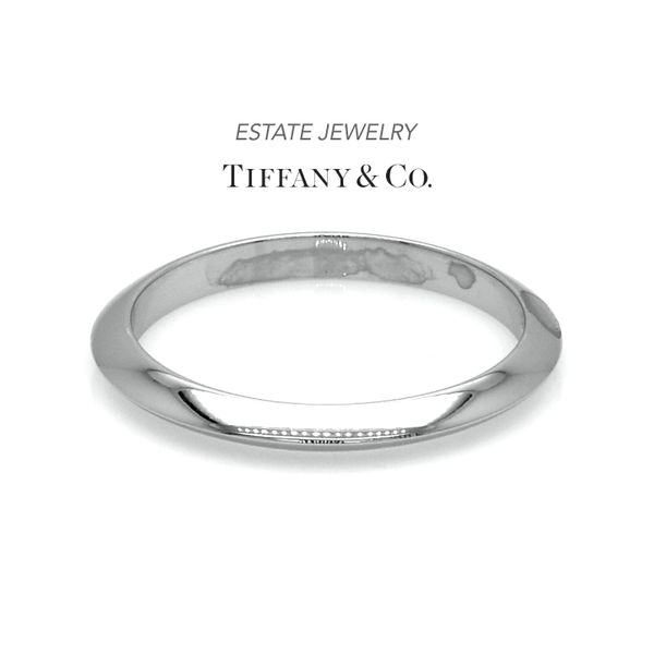 Estate Tiffany & Co. Platinum Knife Edge Men's Wedding Band Raleigh Diamond Fine Jewelry Raleigh, NC