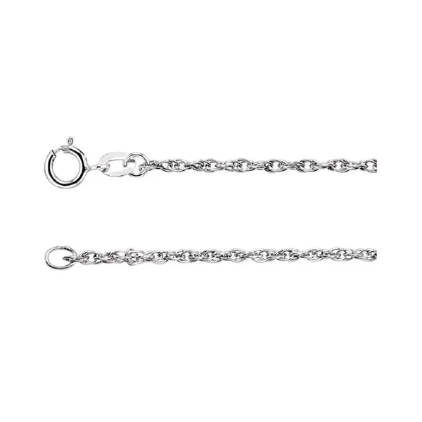Sterling Silver 1.5mm Rhodium Plated 20