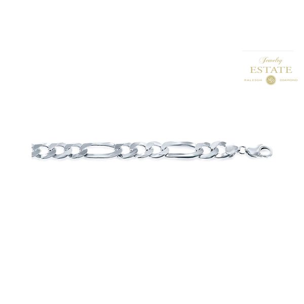 Estate Sterling Silver Italy P. Lux Figaro Chain 24