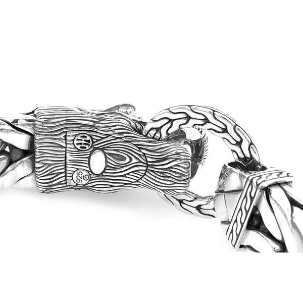 Estate John Hardy Sterling Silver Naga Bracelet with Diamonds Image 2 Raleigh Diamond Fine Jewelry Raleigh, NC