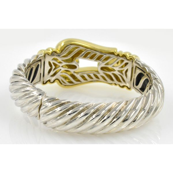 Estate David Yurman 18K Yellow Gold & Sterling Silver Large Buckle Bracelet Image 5 Raleigh Diamond Fine Jewelry Raleigh, NC