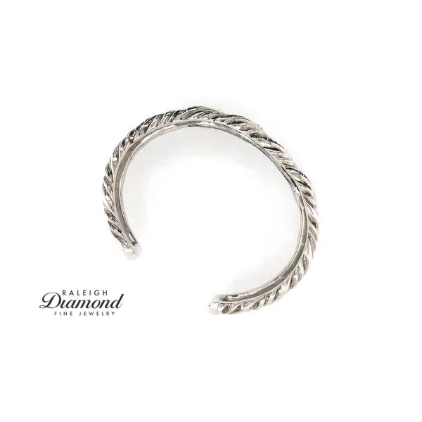 David Yurman Diamond Twisted Cable Wide Cuff Bracelet Image 3 Raleigh Diamond Fine Jewelry Raleigh, NC