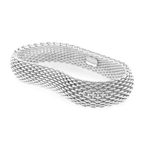 Tiffany and Co. Summerset Sterling Silver Mesh Bracelet Image 2 Raleigh Diamond Fine Jewelry Raleigh, NC