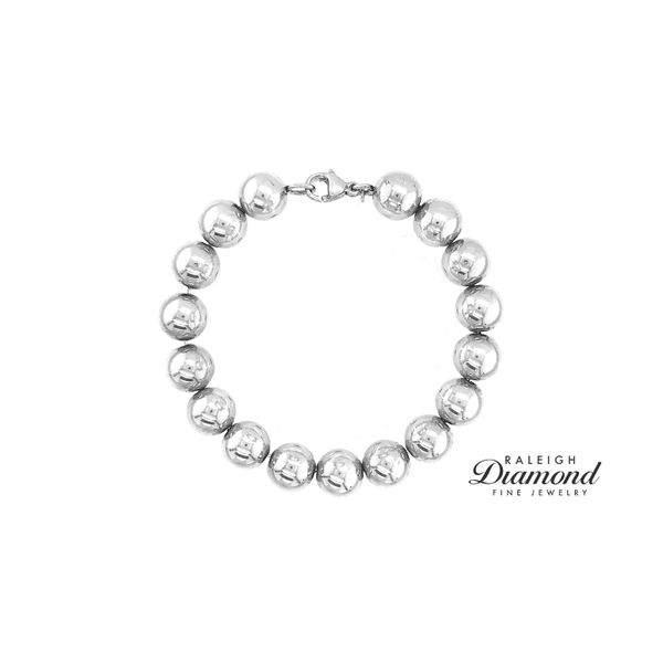 Tiffany and Co. Sterling Silver Large Bead Bracelet Raleigh Diamond Fine Jewelry Raleigh, NC