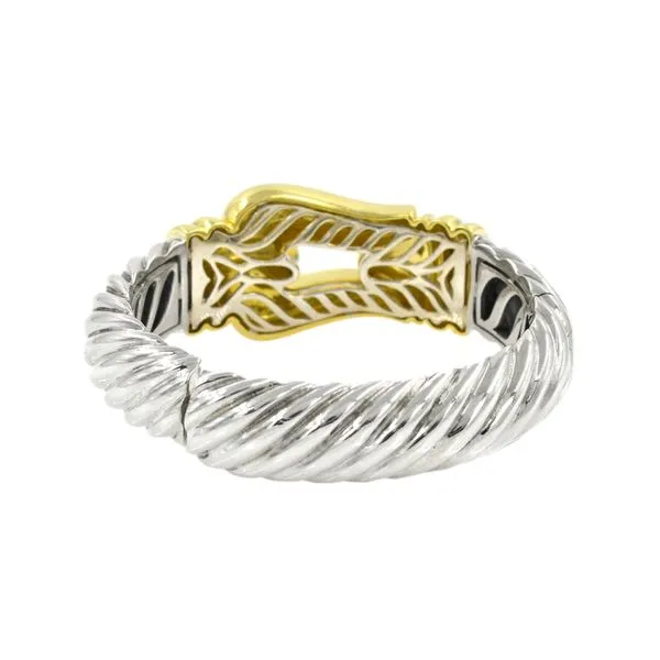 Estate David Yurman 18K Yellow Gold & Sterling Silver Large Buckle Bracelet Image 2 Raleigh Diamond Fine Jewelry Raleigh, NC