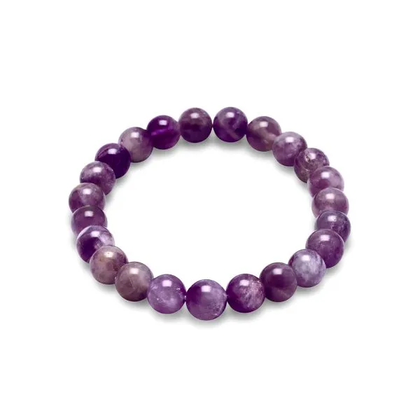 Amethyst 8.0mm Round Beaded Stretch Bracelet Raleigh Diamond Fine Jewelry Raleigh, NC