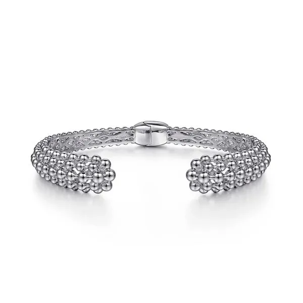 925 Sterling Silver Beaded Split Bangle Bracelet Size 6.25 Raleigh Diamond Fine Jewelry Raleigh, NC