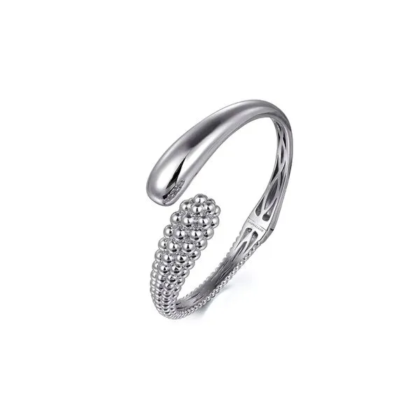 925 Sterling Silver Pave Bujukan Bypass Bangle Bracelet Image 2 Raleigh Diamond Fine Jewelry Raleigh, NC