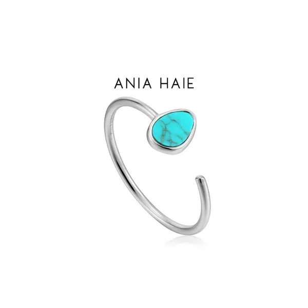 Ania Haie Silver Tidal Turquoise Adjustable Ring Size 5.5 to 8.5 Raleigh Diamond Fine Jewelry Raleigh, NC