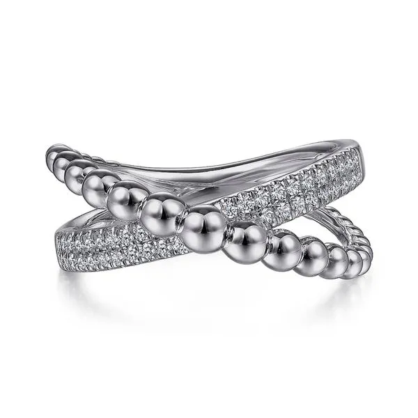 925 Sterling 0.23ctw White Sapphire Criss-Cross Ring Size 6.5 Raleigh Diamond Fine Jewelry Raleigh, NC
