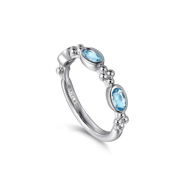 925 Sterling Silver 0.77ctw Bujukan Swiss Blue Topaz Fashion Ladie's Ring Size 6.5 Image 2 Raleigh Diamond Fine Jewelry Raleigh, NC