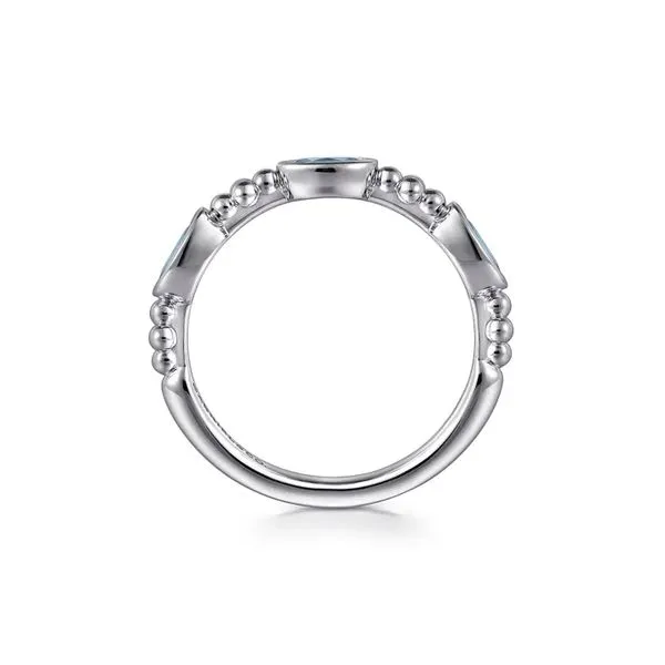 925 Sterling Silver 0.77ctw Bujukan Swiss Blue Topaz Fashion Ladie's Ring Size 6.5 Image 3 Raleigh Diamond Fine Jewelry Raleigh, NC