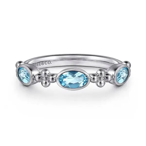 925 Sterling Silver 0.77ctw Bujukan Swiss Blue Topaz Fashion Ladie's Ring Size 6.5 Raleigh Diamond Fine Jewelry Raleigh, NC