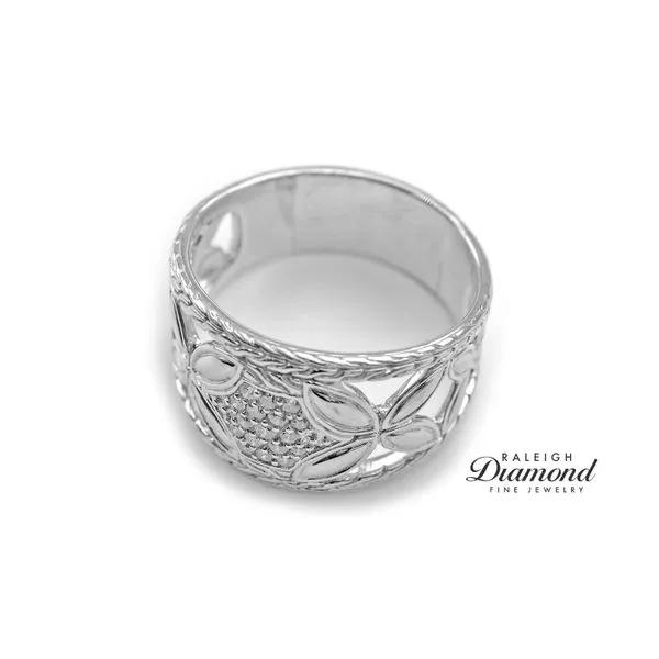 Estate John Hardy Sterling Silver Kawung Ring with Diamonds Image 4 Raleigh Diamond Fine Jewelry Raleigh, NC