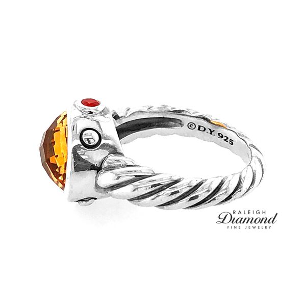 Estate David Yurman Sterling Silver with Oval Faceted Citrine Ring Image 3 Raleigh Diamond Fine Jewelry Raleigh, NC