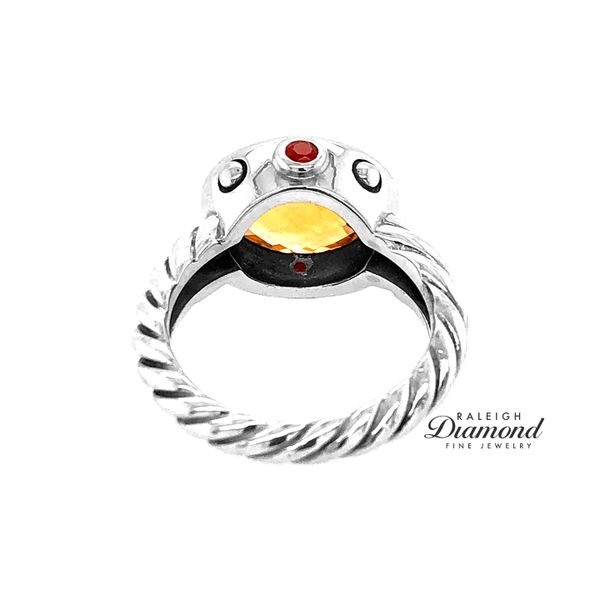 Estate David Yurman Sterling Silver with Oval Faceted Citrine Ring Image 4 Raleigh Diamond Fine Jewelry Raleigh, NC