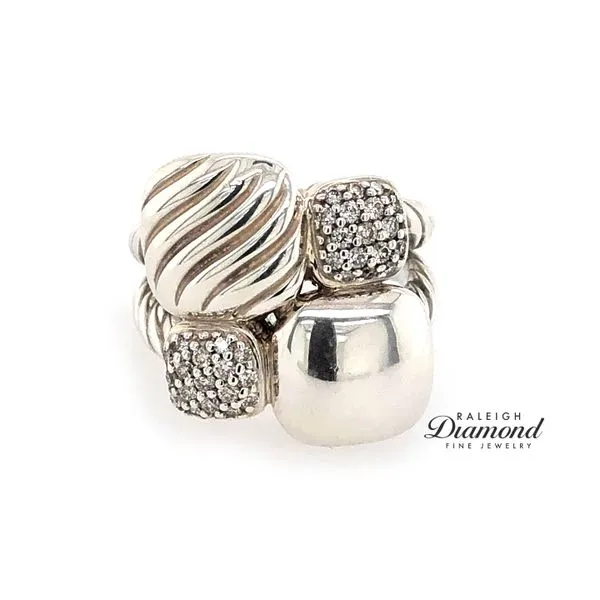 David Yurman Diamond Ring in Sterling Silver Raleigh Diamond Fine Jewelry Raleigh, NC