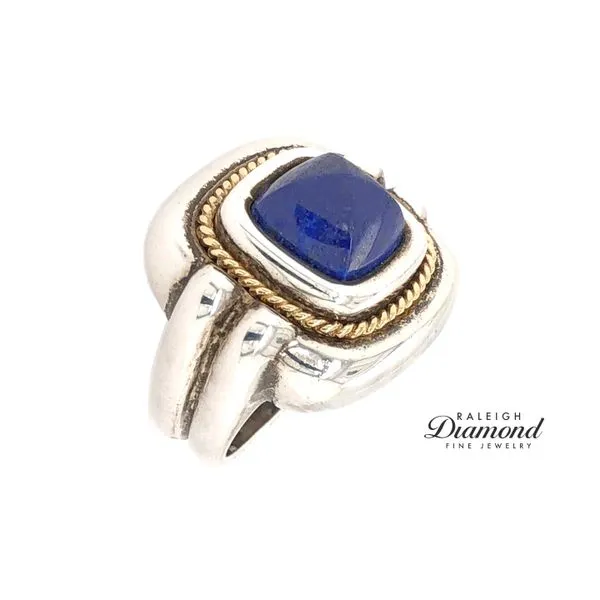 Estate Tiffany & Co. 18K Yellow Gold & Sterling Silver Lapis Ring Image 2 Raleigh Diamond Fine Jewelry Raleigh, NC