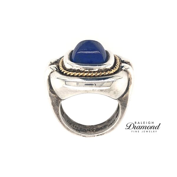 Estate Tiffany & Co. 18K Yellow Gold & Sterling Silver Lapis Ring Image 3 Raleigh Diamond Fine Jewelry Raleigh, NC