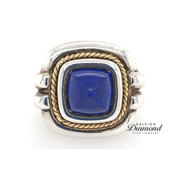 Estate Tiffany & Co. 18K Yellow Gold & Sterling Silver Lapis Ring Raleigh Diamond Fine Jewelry Raleigh, NC