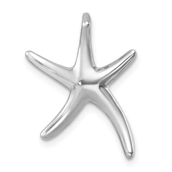Sterling Silver Rhodium-plated 16.5mmX22mm SeaStar Chain Slide Raleigh Diamond Fine Jewelry Raleigh, NC