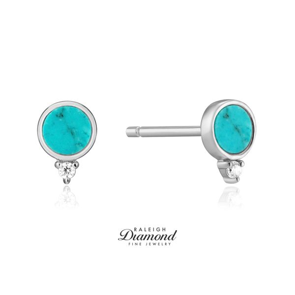 Ania Haie Sterling Silver Turquoise Stud Earrings Raleigh Diamond Fine Jewelry Raleigh, NC