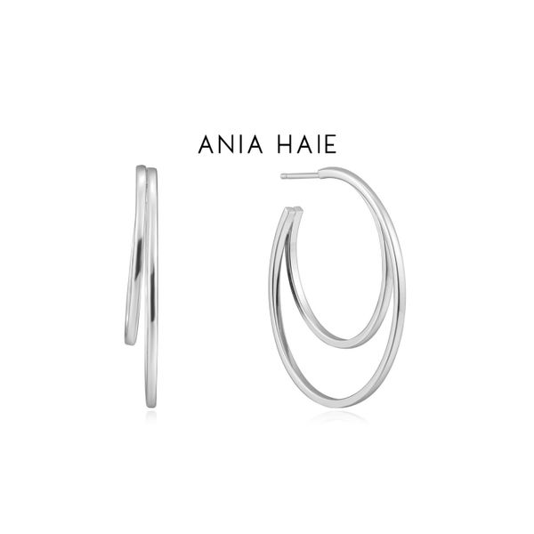 Ania Haie Sterling Silver Crescent Hoop Earrings Raleigh Diamond Fine Jewelry Raleigh, NC