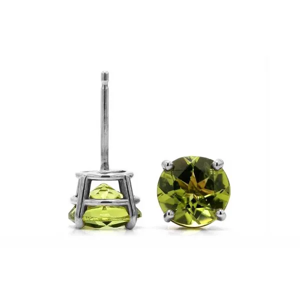 Sterling Silver 2.47ctw RBC Peridot Stud Earrings Raleigh Diamond Fine Jewelry Raleigh, NC