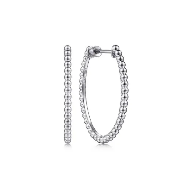 925 Sterling Silver Oval Classic 30mm Hoop Earrings Raleigh Diamond Fine Jewelry Raleigh, NC