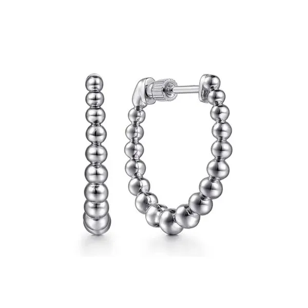 925 Sterling Silver Graduated 20mm Classic Hoop Earrings Raleigh Diamond Fine Jewelry Raleigh, NC