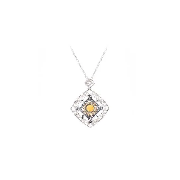 14K Yellow Gold Cirtine and Diamond 18
