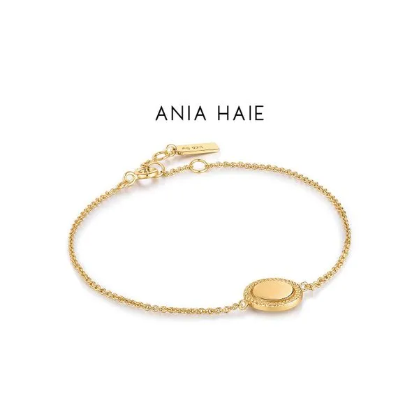 Ania Haie 14K Gold Plated on Sterling Silver Rope Disc Bracelet Raleigh Diamond Fine Jewelry Raleigh, NC