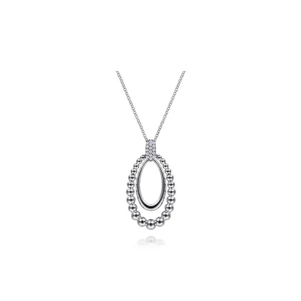 925 Sterling 0.10tw White Sapphire Pendant 17.56 in similar item image
