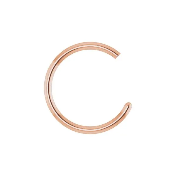 14K Rose Gold 20 Gauge 11.6mm Nose Ring Component Raleigh Diamond Fine Jewelry Raleigh, NC