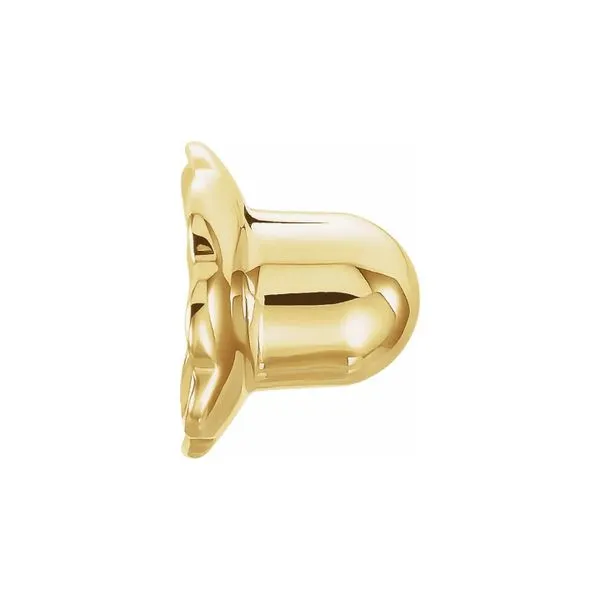 14k Yellow Gold Baby Threaded Earrings Back Image 2 Raleigh Diamond Fine Jewelry Raleigh, NC