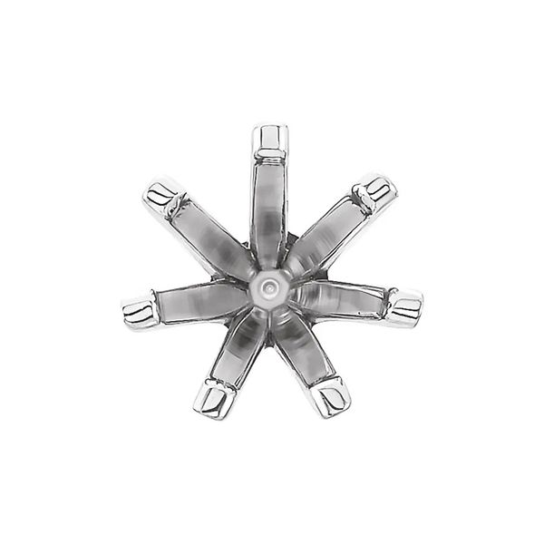 14K White Gold 4.5 mm Round 7-Prong Peg Setting for Trim Plates Image 2 Raleigh Diamond Fine Jewelry Raleigh, NC