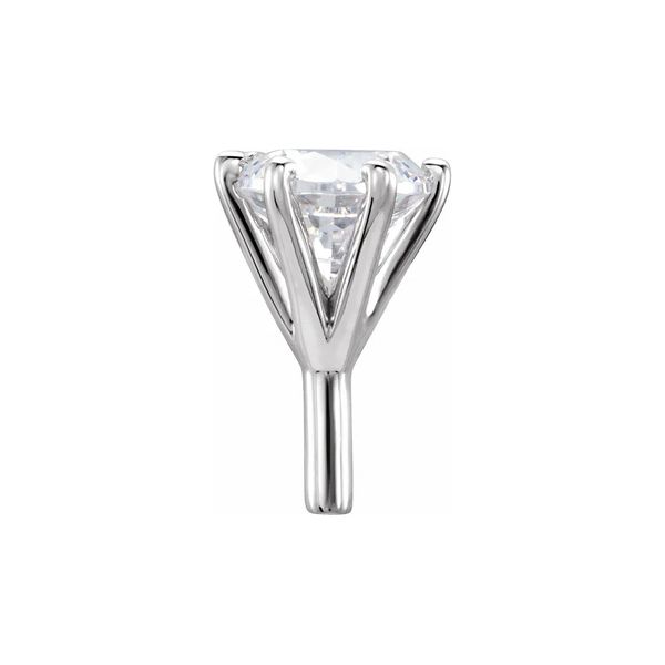 14K White Gold 4.5 mm Round 7-Prong Peg Setting for Trim Plates Image 3 Raleigh Diamond Fine Jewelry Raleigh, NC