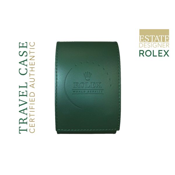 Authentic Rolex Watch World Service Travel Case Green Leather Raleigh Diamond Fine Jewelry Raleigh, NC