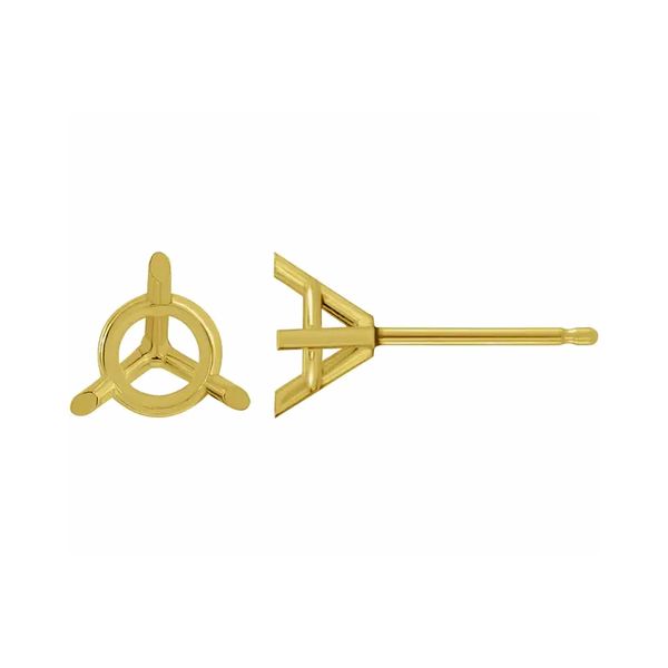 14K Yellow Gold Pair of 6.0 mm Findings Raleigh Diamond Fine Jewelry Raleigh, NC