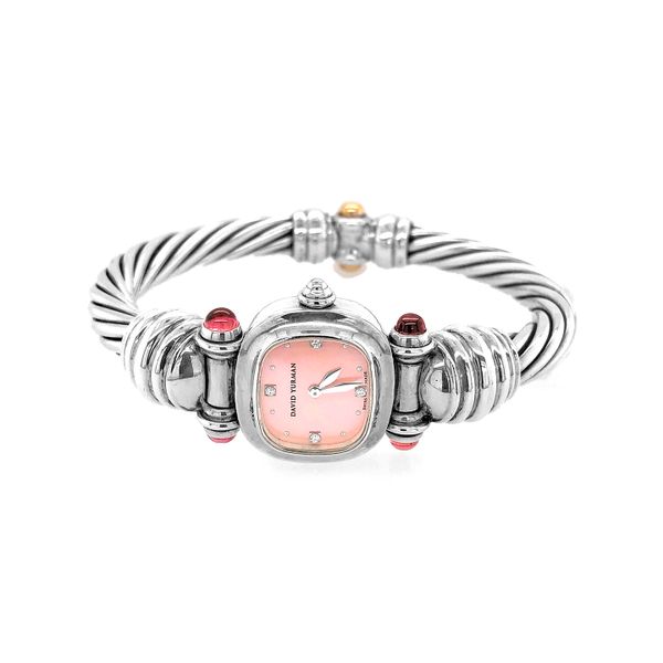 Estate David Yurman Sterling Silver Cable Watch Mother Of Pearl Image 2 Raleigh Diamond Fine Jewelry Raleigh, NC