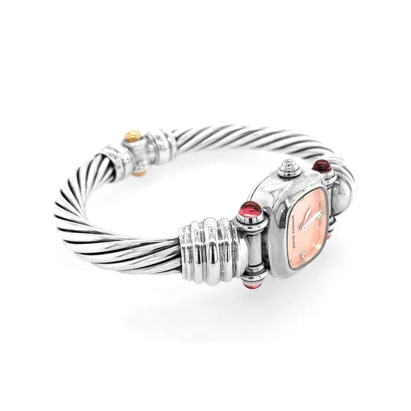 Estate David Yurman Sterling Silver Cable Watch Mother Of Pearl Image 3 Raleigh Diamond Fine Jewelry Raleigh, NC