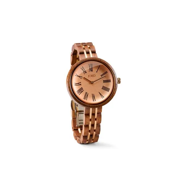 Jord Women's Watch Cassia Walnut Vintage Rose Raleigh Diamond Fine Jewelry Raleigh, NC