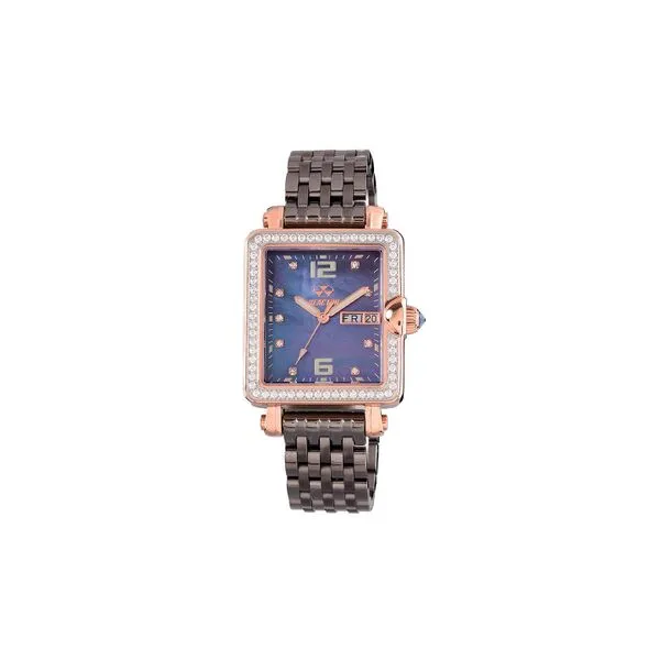 Reactor Watch TRINITY Navy Blue Mop Dial with Gunmetal & Rose Gold Plated Stainless Case and Bracelet Raleigh Diamond Fine Jewelry Raleigh, NC