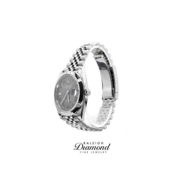 Estate Rolex 2020 Datejust 41mm Wimbledon Jubilee bracelet Watch Image 4 Raleigh Diamond Fine Jewelry Raleigh, NC