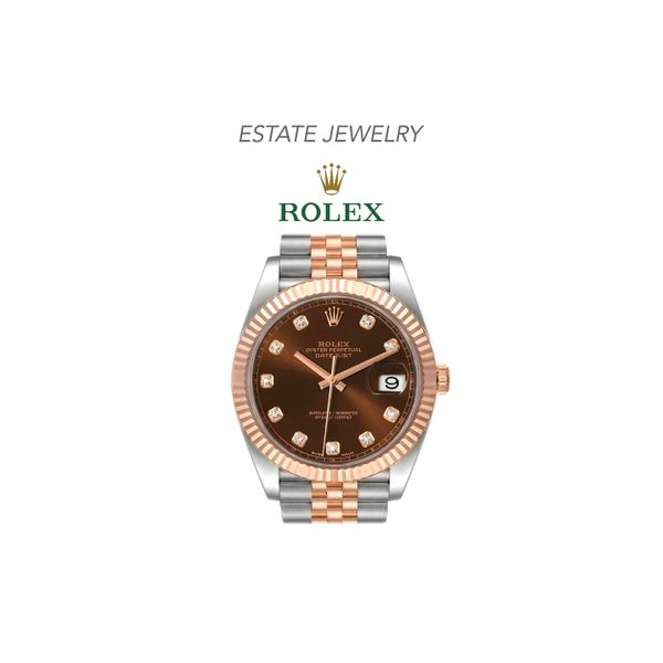 Estate Rolex 2019 Datejust 41mm Steel & 18K Rose Gold Raleigh Diamond Fine Jewelry Raleigh, NC