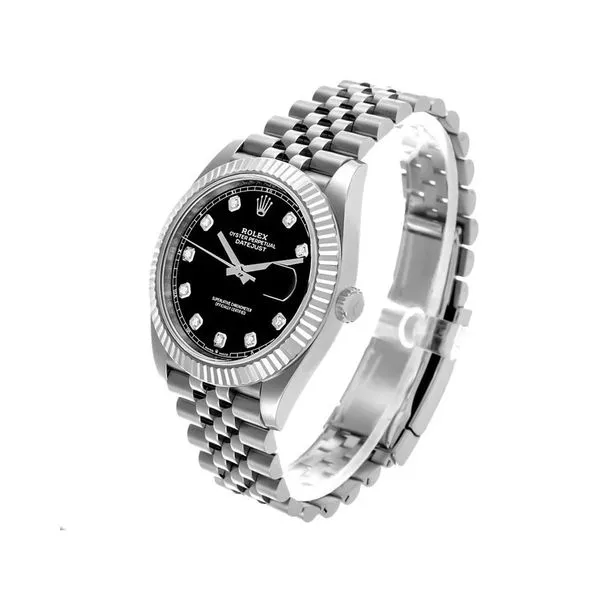 Rolex M#126344 Datejust 41mm Black Diamond Dial Jubilee Bracelet S#4081Q1D9 Men's Watch Image 2 Raleigh Diamond Fine Jewelry Raleigh, NC