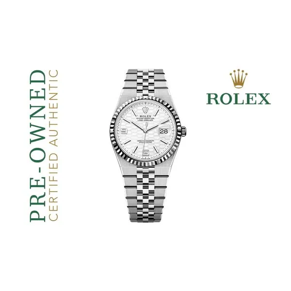 Estate Rolex 2025 Land-Dweller - UNWORN - 36mm Oystersteel & White Gold Honeycomb Motif with Box & Papers Model #127234 Raleigh Diamond Fine Jewelry Raleigh, NC