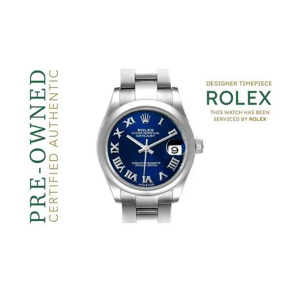 Estate Rolex Lady Oyster Perpetual Datejust M#178240 Blue Roman S#72425J5 Raleigh Diamond Fine Jewelry Raleigh, NC