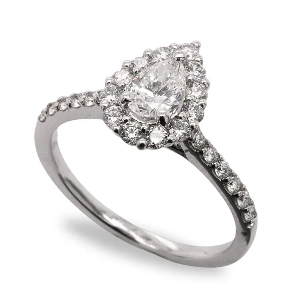 0.96 CT Pear Diamond Engagement Ring Rasmussen Diamonds Mount Pleasant, WI