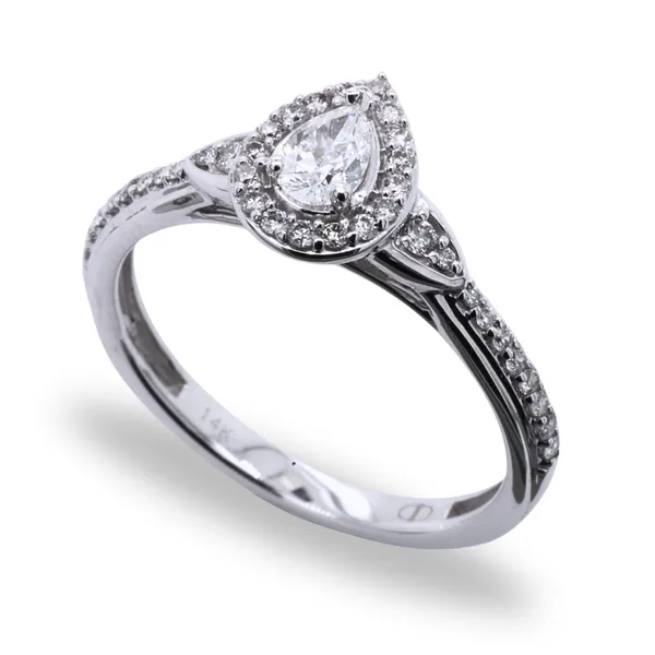 1/2 CT Pear Diamond Engagement Ring Rasmussen Diamonds Mount Pleasant, WI